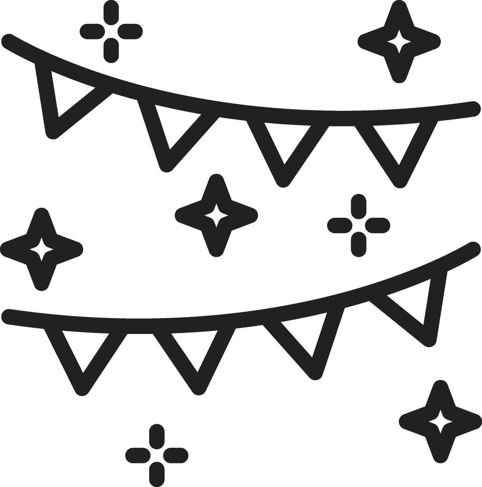 Garlands icon vector image. Suitable for mobile apps, web apps and print media.