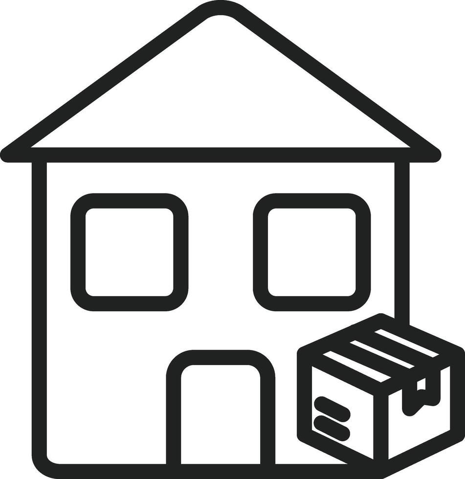 Home Delivery icon vector image. Suitable for mobile apps, web apps and print media.