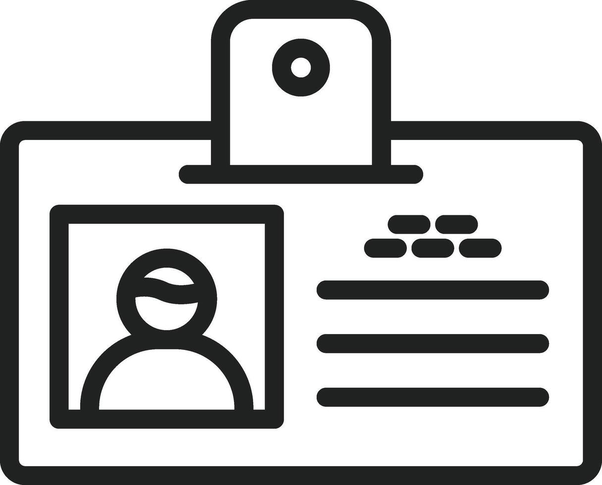 Identification Card icon vector image. Suitable for mobile apps, web apps and print media.