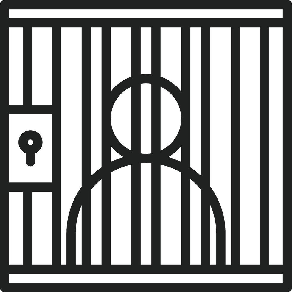 Jail icon vector image. Suitable for mobile apps, web apps and print media.