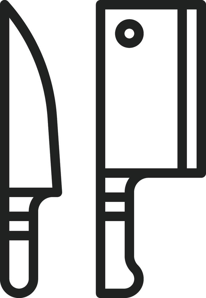 Kitchen Knives icon vector image. Suitable for mobile apps, web apps and print media.