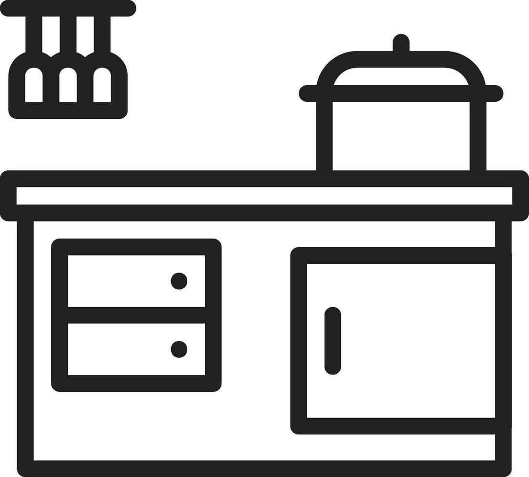 Kitchen icon vector image. Suitable for mobile apps, web apps and print media.