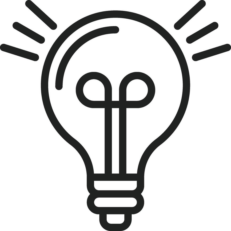 Light Bulb icon vector image. Suitable for mobile apps, web apps and print media.