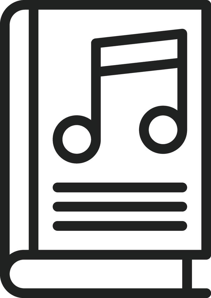Music Book icon vector image. Suitable for mobile apps, web apps and print media.