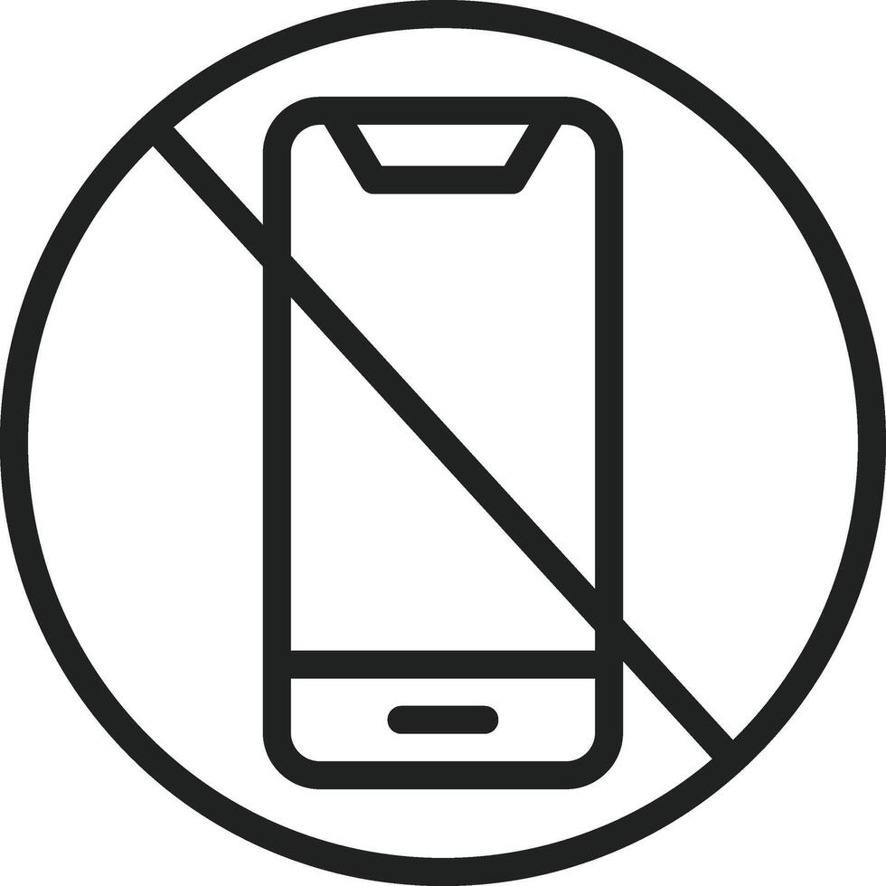 No Phone icon vector image. Suitable for mobile apps, web apps and print media.