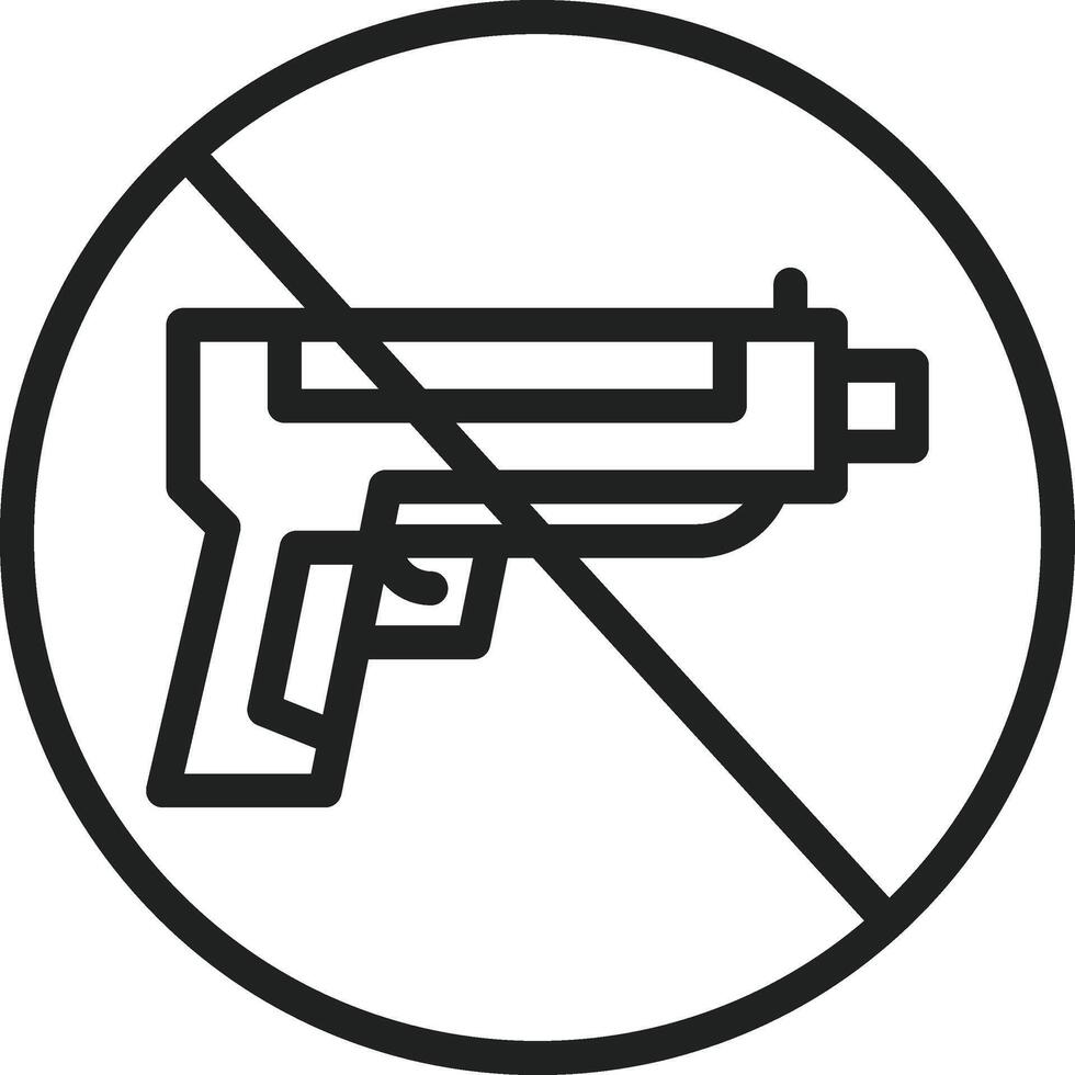 No Weapons icon vector image. Suitable for mobile apps, web apps and print media.