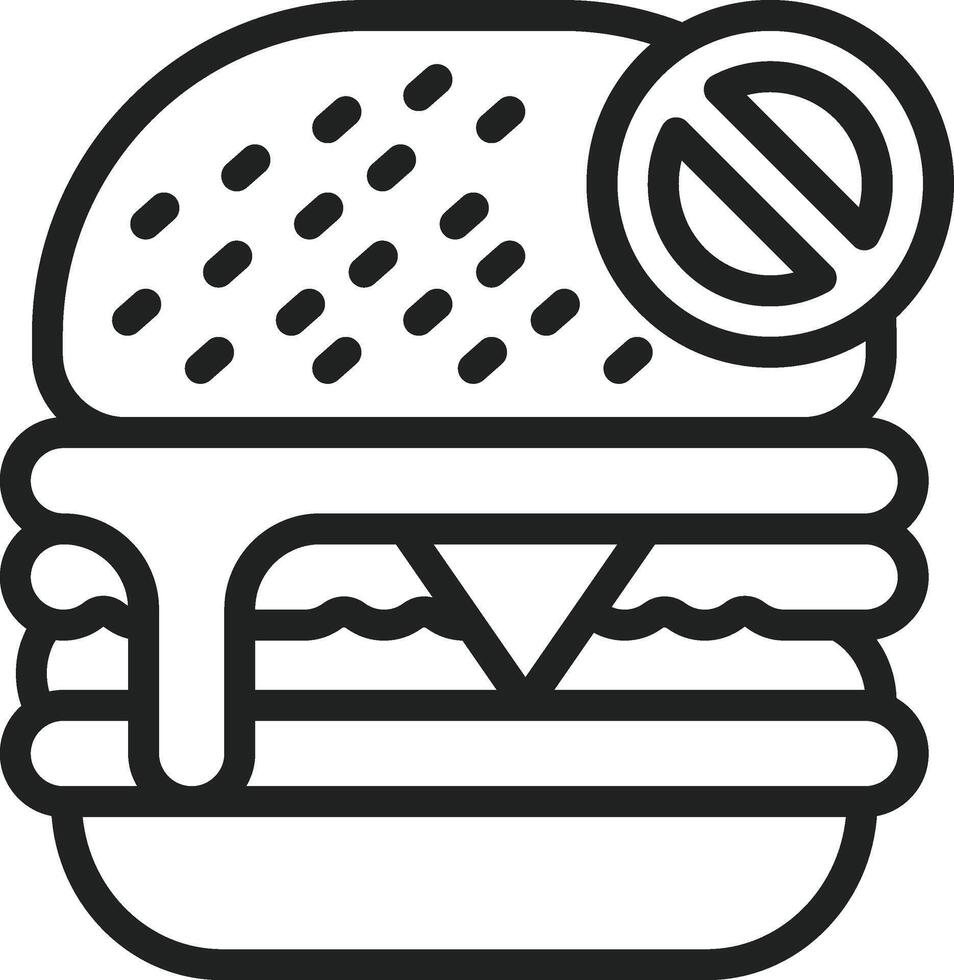 No Eating icon vector image. Suitable for mobile apps, web apps and print media.