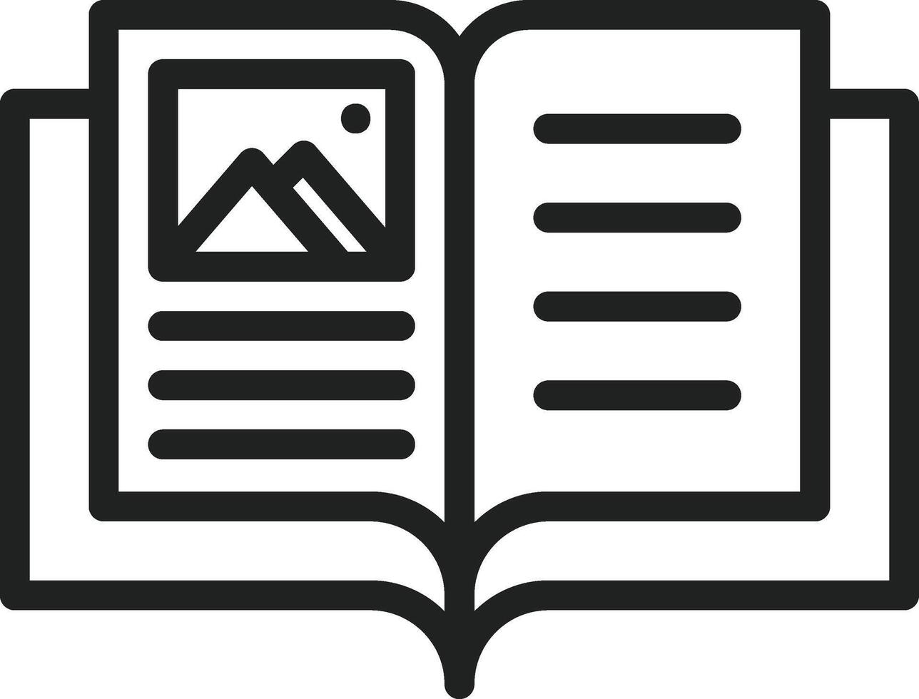 Open Book icon vector image. Suitable for mobile apps, web apps and print media.