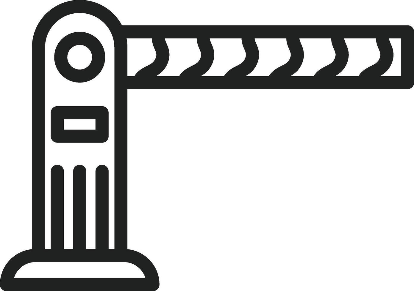 Parking Barrier icon vector image. Suitable for mobile apps, web apps and print media.