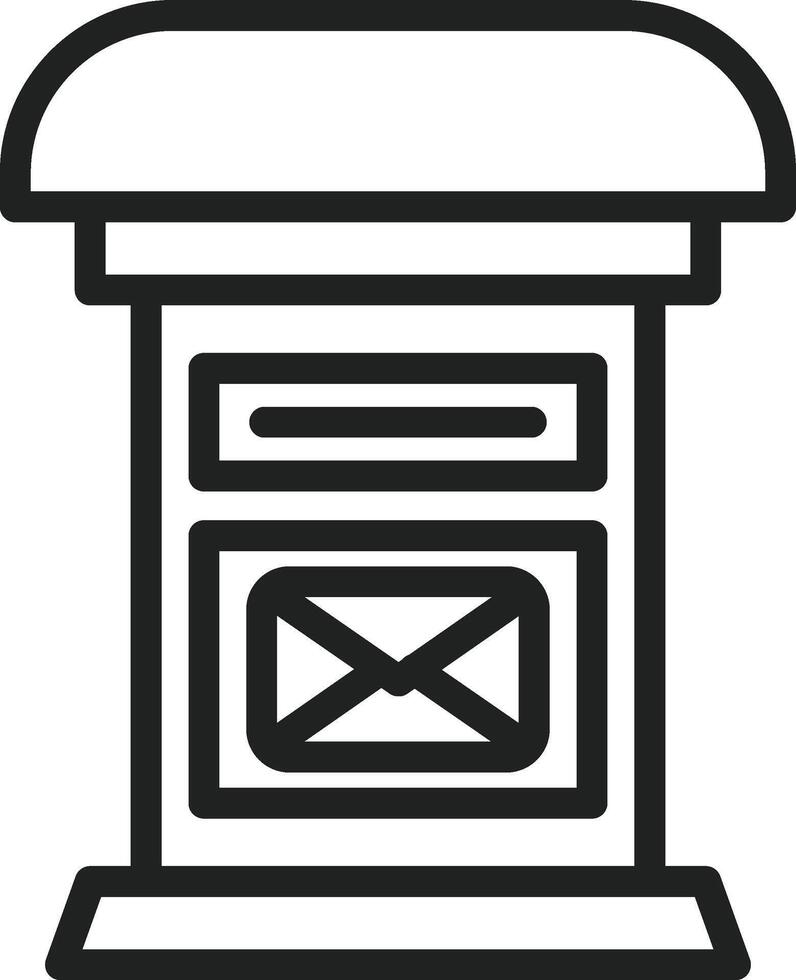 Postbox icon vector image. Suitable for mobile apps, web apps and print media.