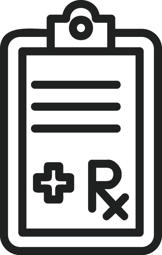 Prescription icon vector image. Suitable for mobile apps, web apps and print media.