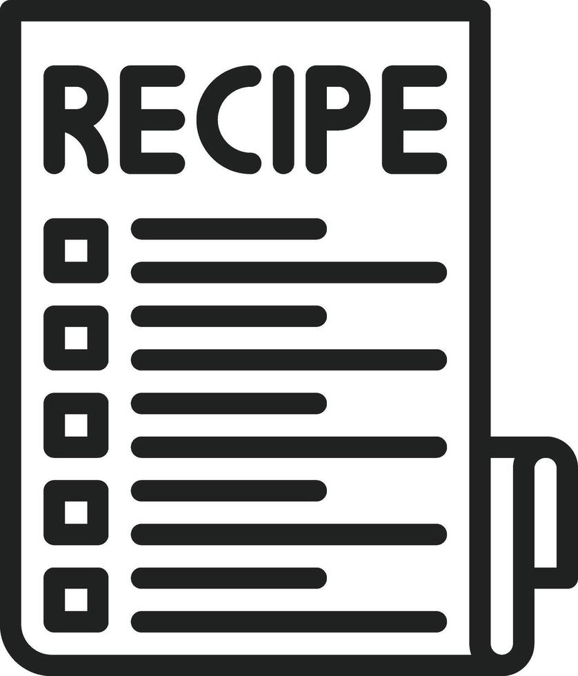Recipe icon vector image. Suitable for mobile apps, web apps and print media.