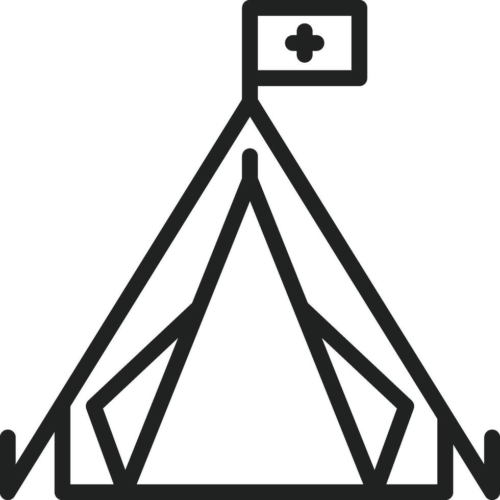 Refugee Camp icon vector image. Suitable for mobile apps, web apps and print media.