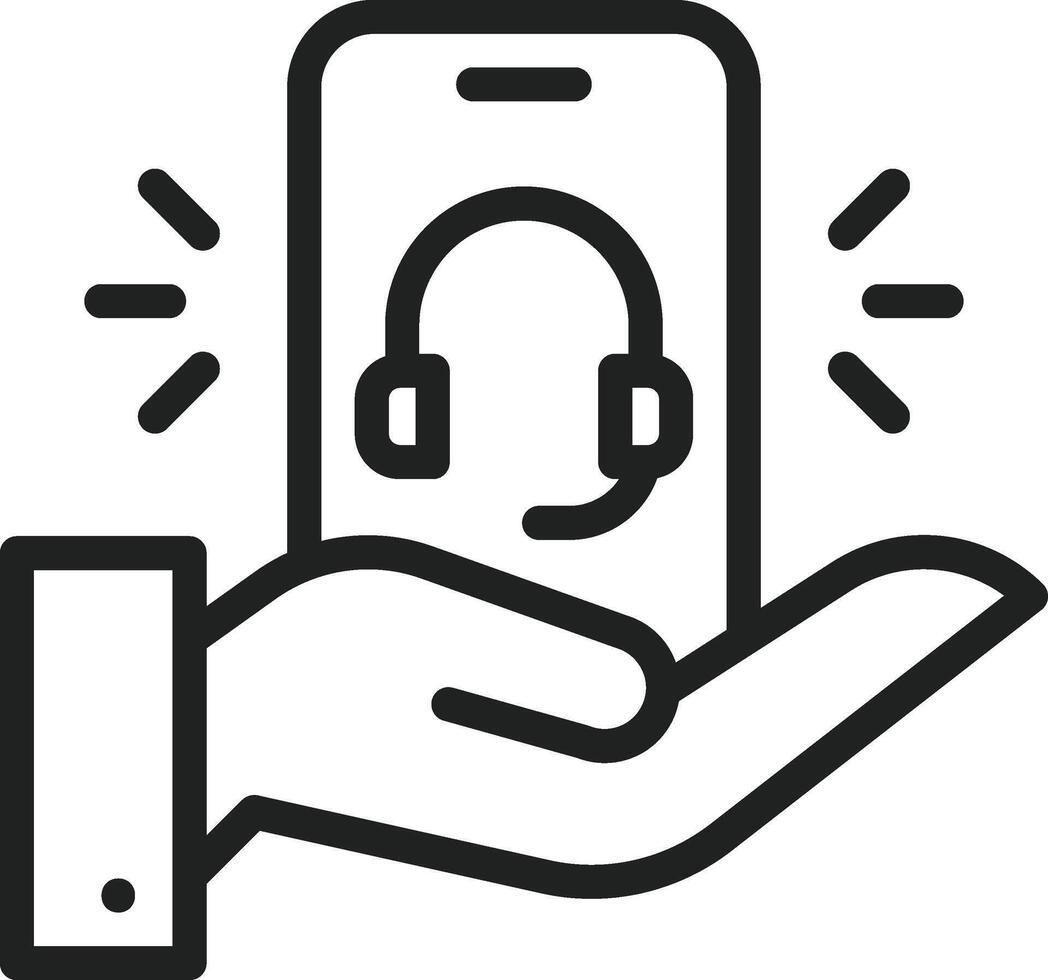 Smartphone Support icon vector image. Suitable for mobile apps, web apps and print media.