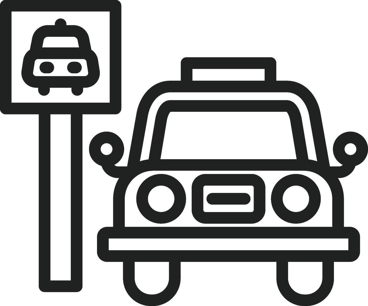 Taxi Signal icon vector image. Suitable for mobile apps, web apps and print media.