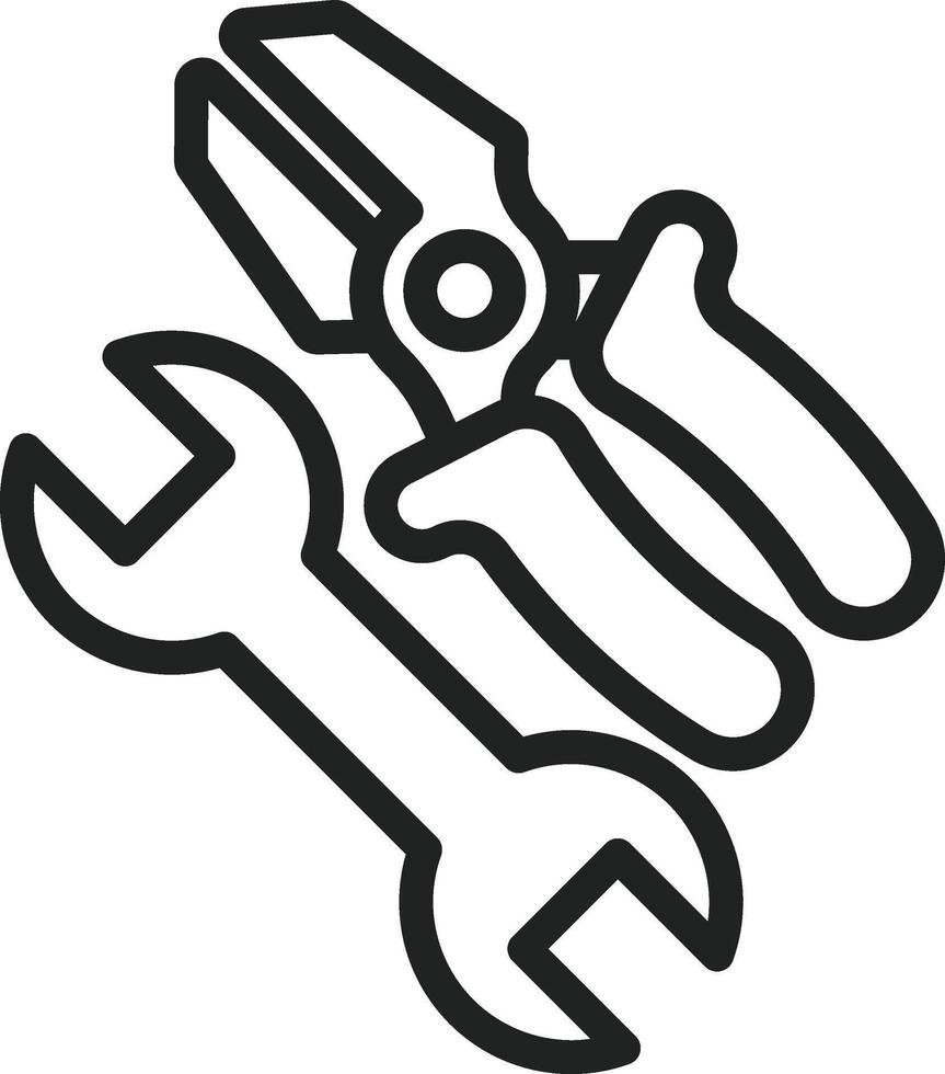 Tools icon vector image. Suitable for mobile apps, web apps and print media.