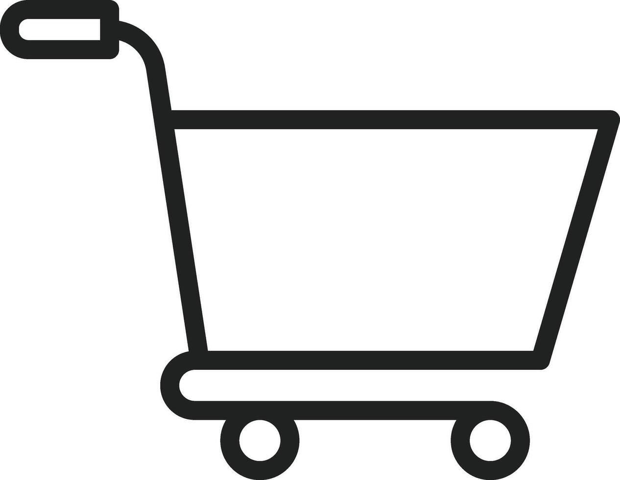 Trolley icon vector image. Suitable for mobile apps, web apps and print media.