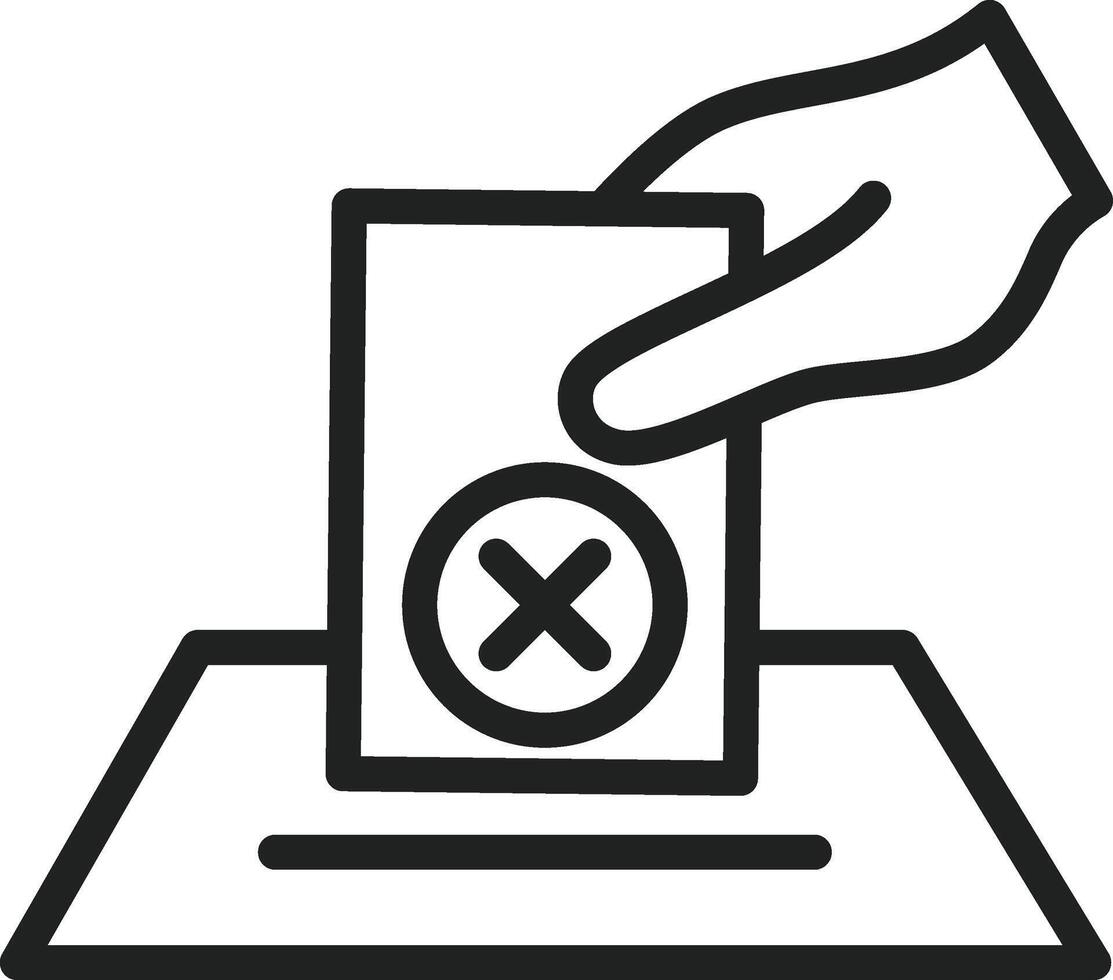 Vote Reject icon vector image. Suitable for mobile apps, web apps and print media.