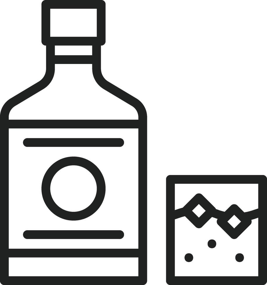Whiskey icon vector image. Suitable for mobile apps, web apps and print media.