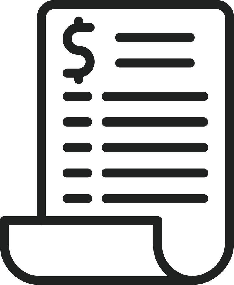 Bill icon image. Suitable for mobile apps, web apps and print media. vector