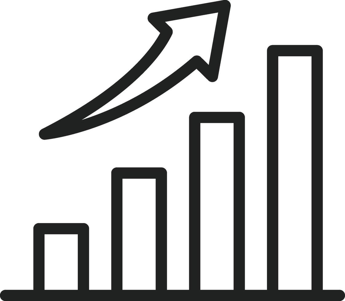 Bar Graph icon image. Suitable for mobile apps, web apps and print media. vector