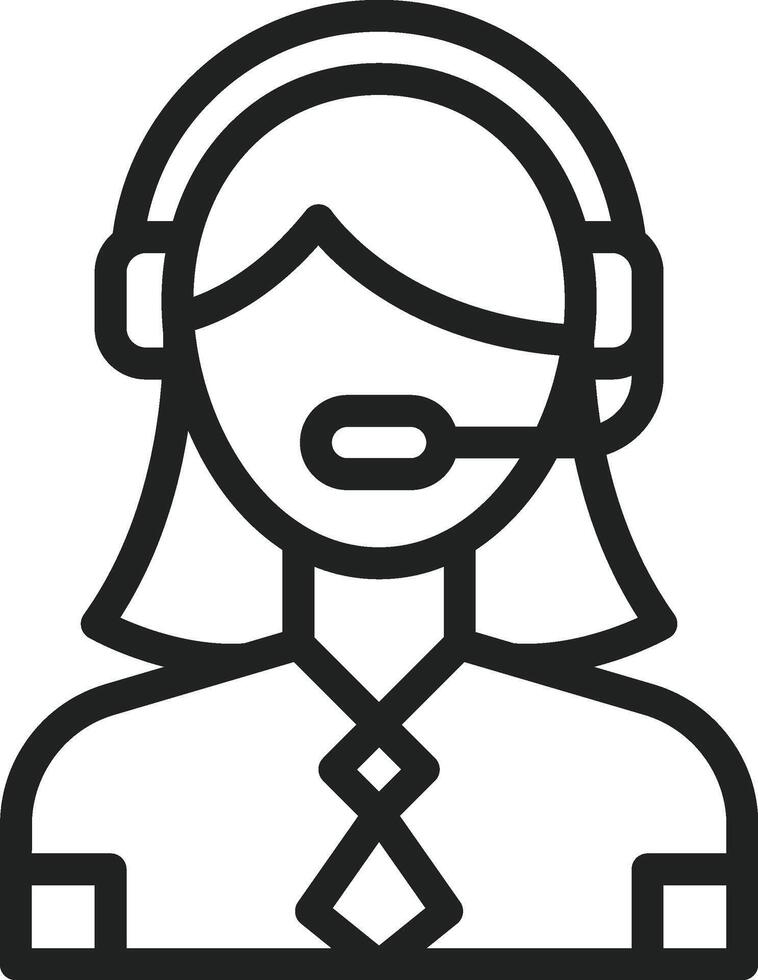 Call Center Agent icon image. Suitable for mobile apps, web apps and print media. vector