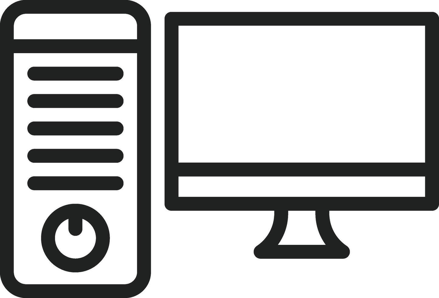 Computer icon image. Suitable for mobile apps, web apps and print media. vector