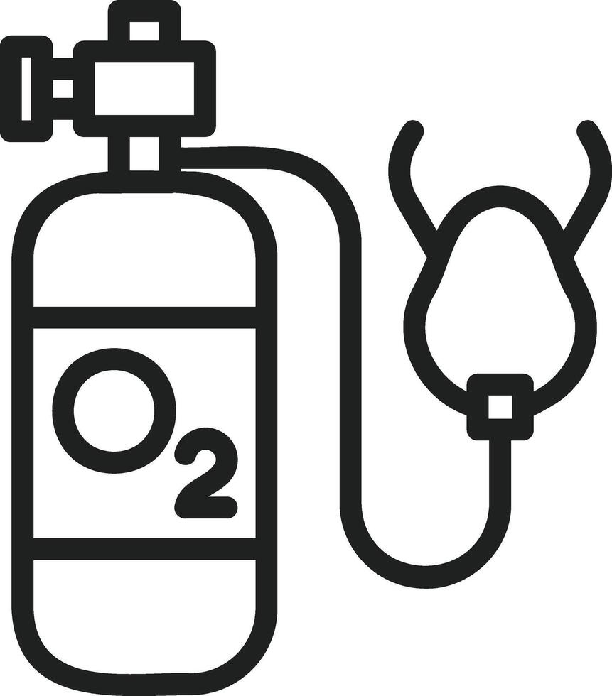 Oxygen Tank icon image. Suitable for mobile apps, web apps and print media. vector