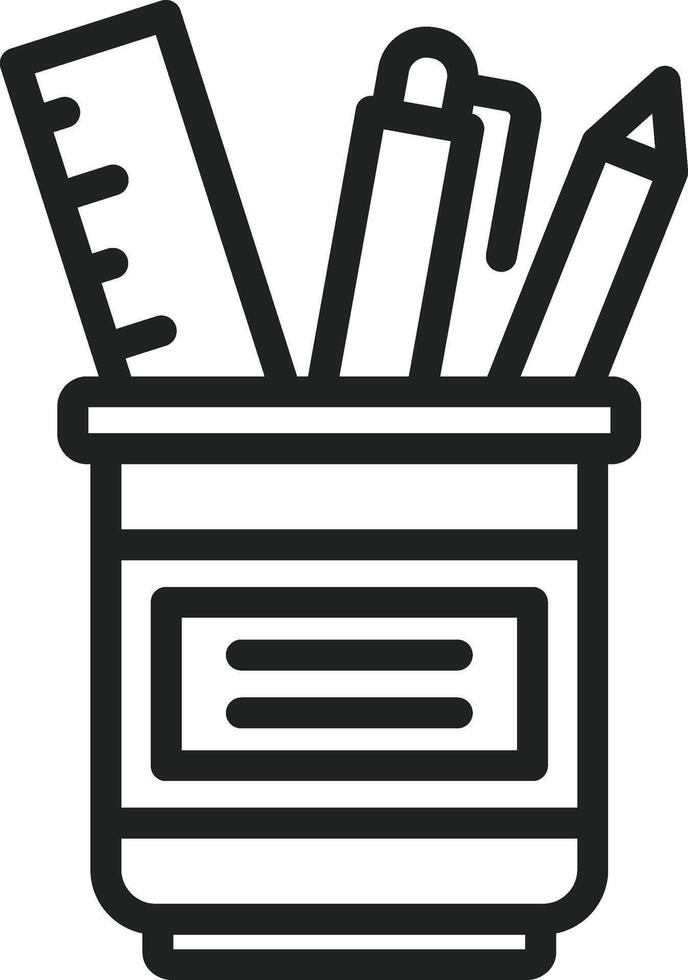 Pencil Case icon image. Suitable for mobile apps, web apps and print media. vector