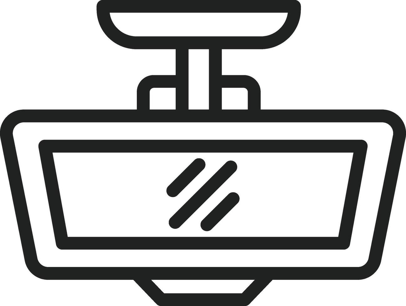 Rearview Mirror icon image. Suitable for mobile apps, web apps and print media. vector
