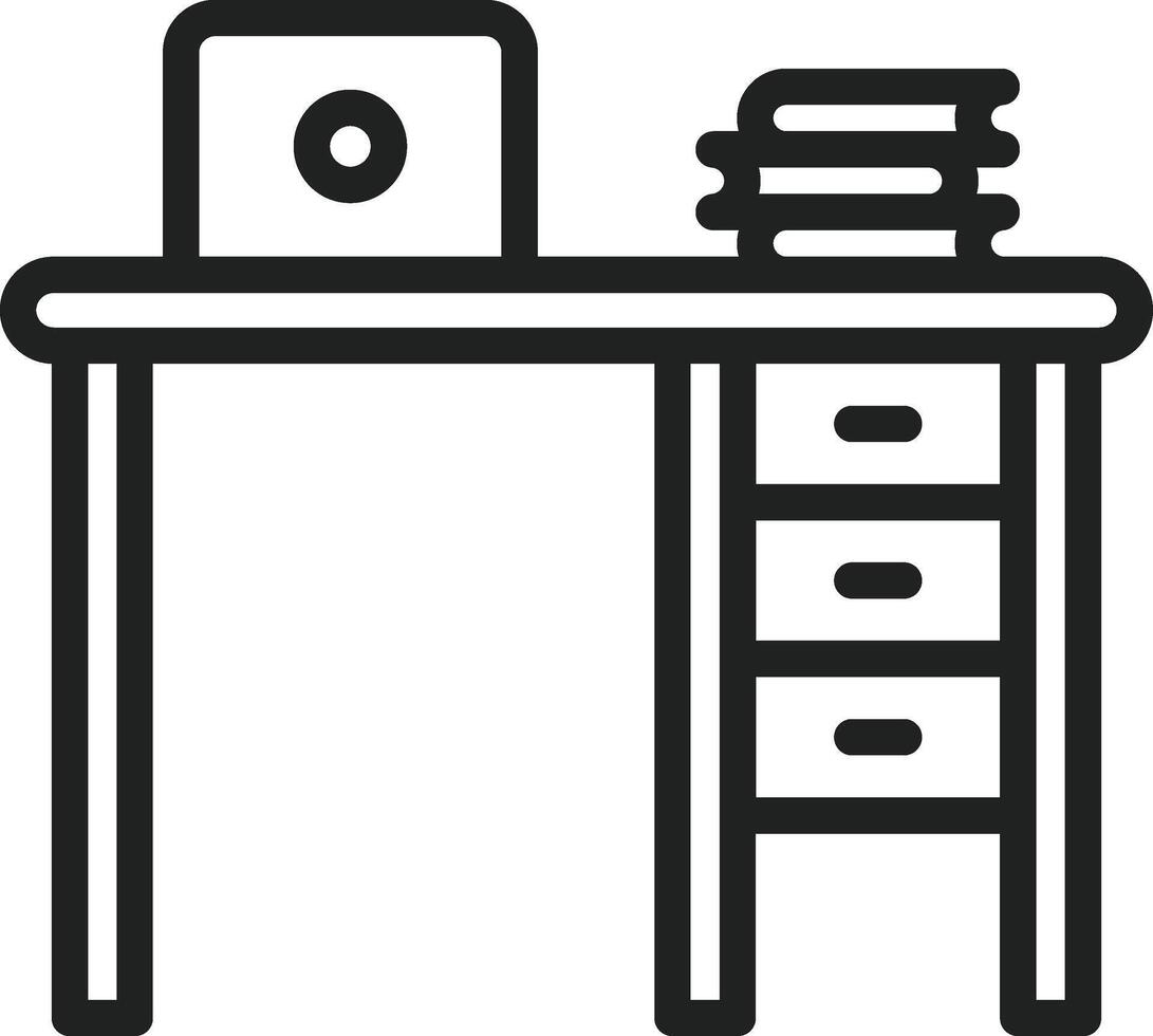 Work Table icon image. Suitable for mobile apps, web apps and print media. vector