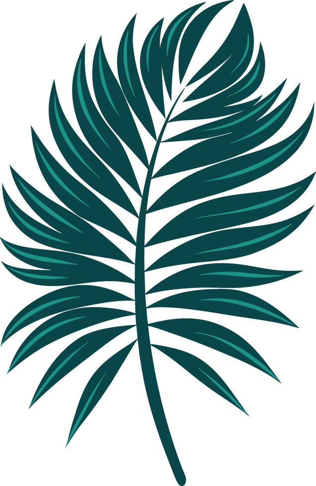 Green Leaf Floral Element Design vector