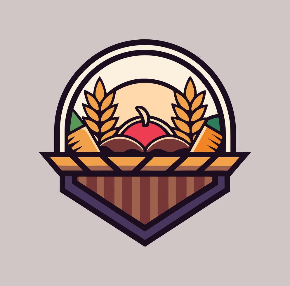 Heartwarming Thanksgiving graphic with family and harvest imagery vector