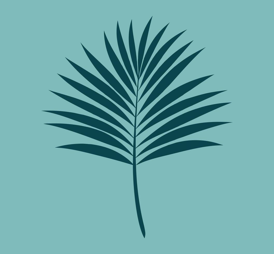 Tropical palm frond icon isolated vector