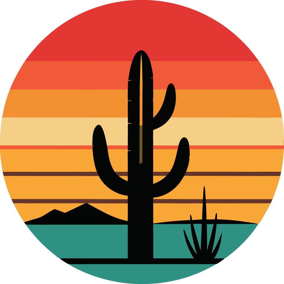 hand drawn illustration of Cactus logo , icon, element, and template vector