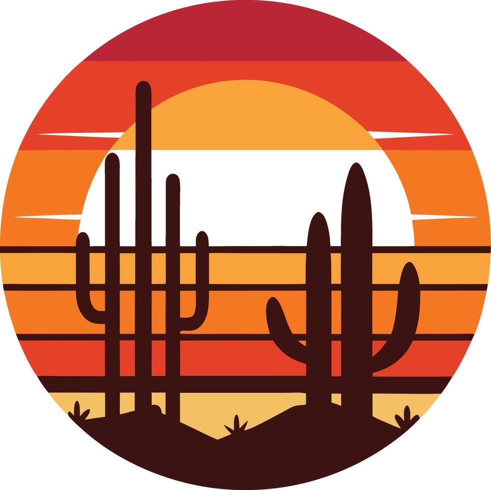 illustration of a Desert logo , icon, element, and template vector