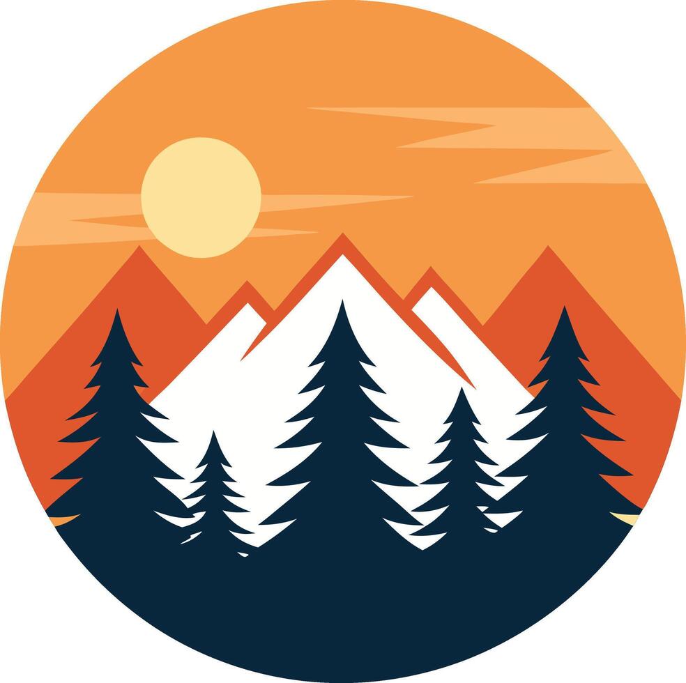 illustration of a Christmas tree logo , icon, element, and template vector