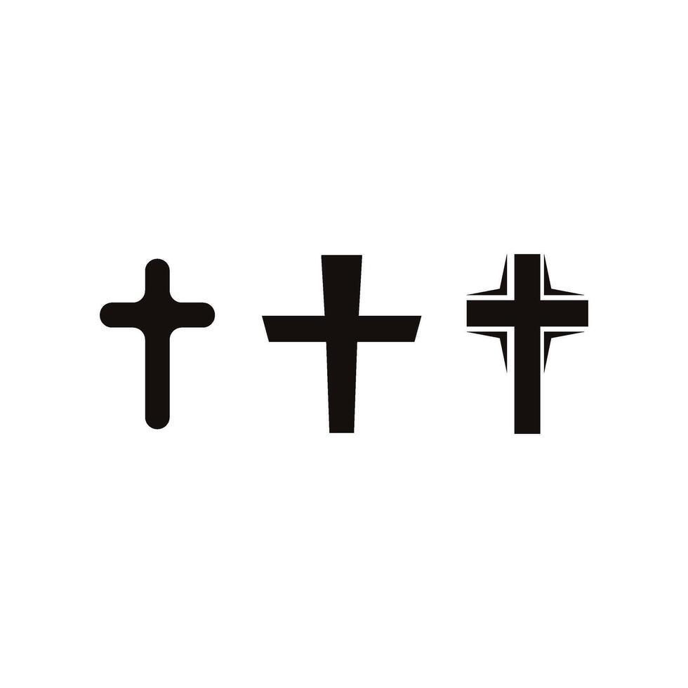 set of crosses vector