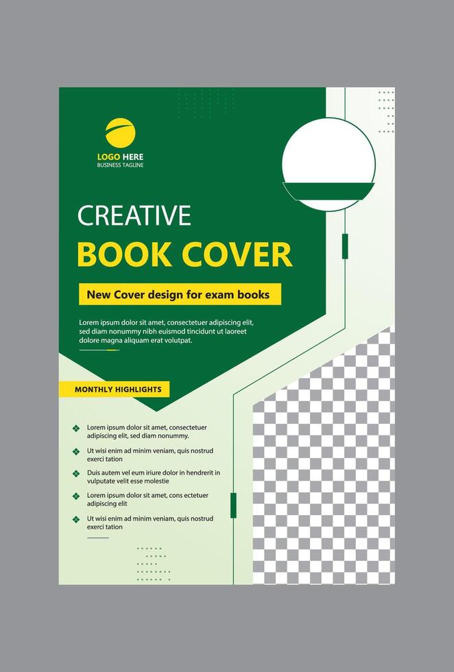 Book Cover Design Template, Exam book cover design vector