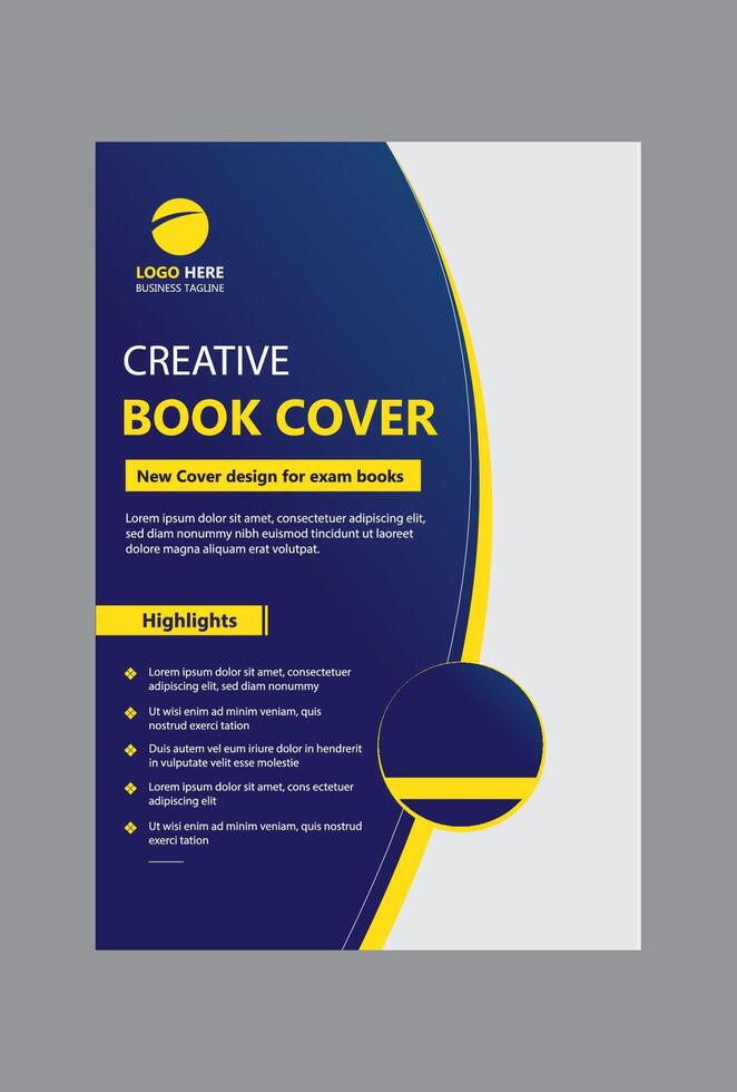 elegant book cover template vector
