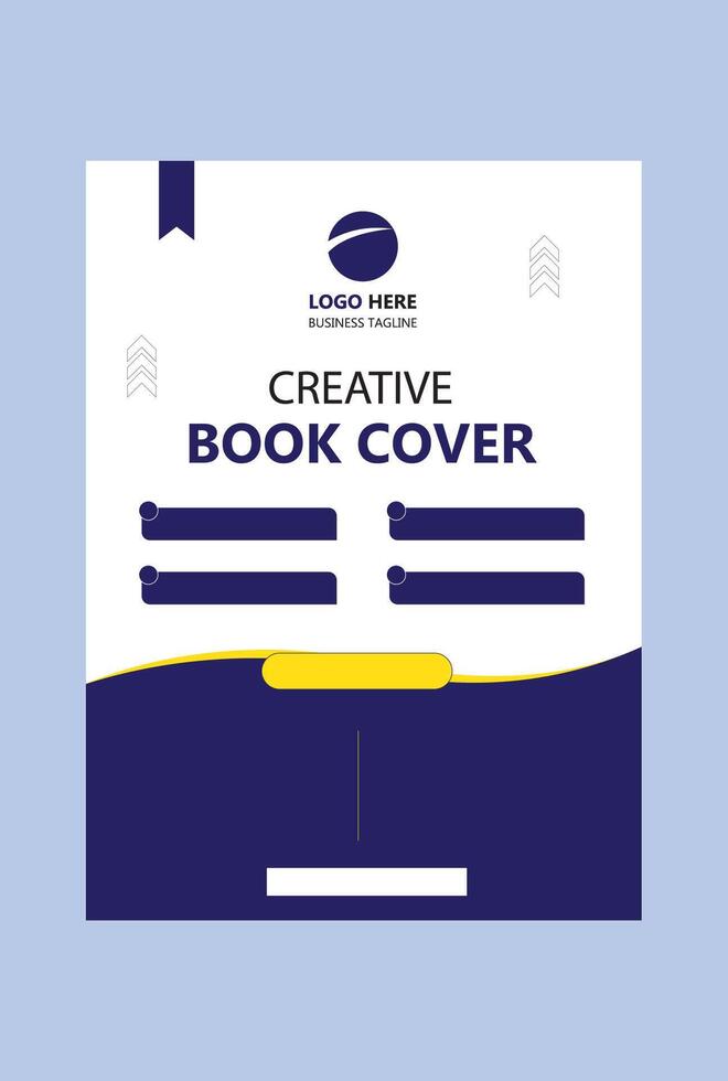 Blue color book cover design template free , Brochure design, Magazine cover design vector