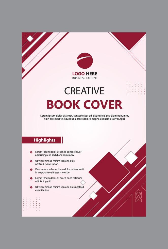 Modern book cover design template 2024 vector