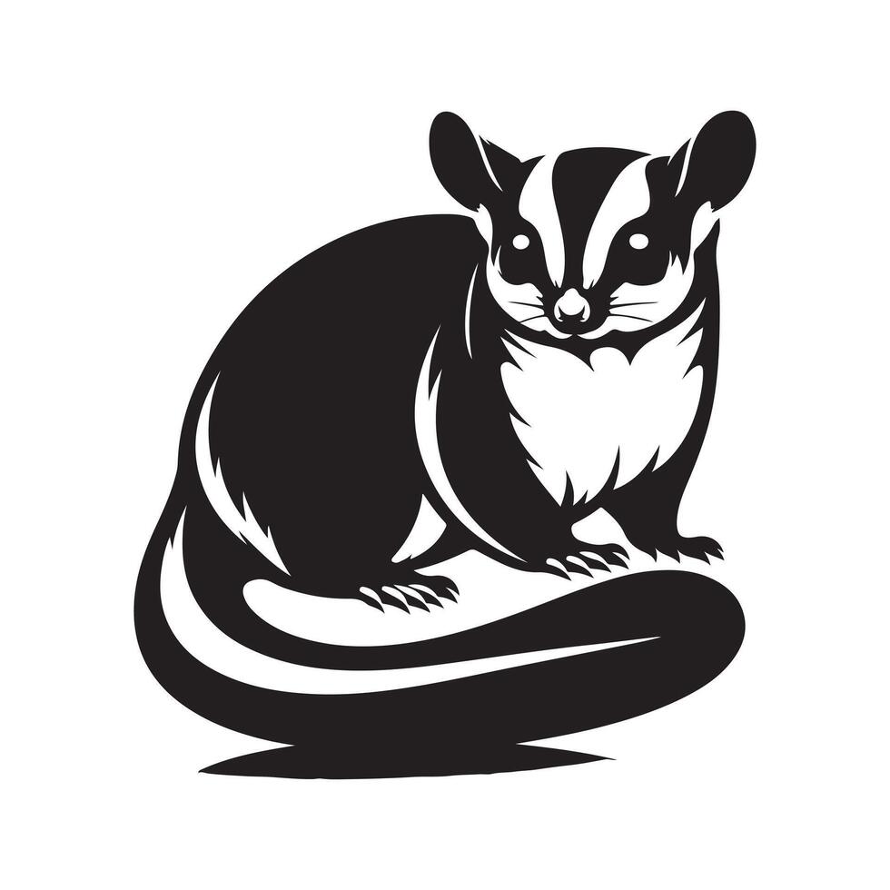 High-Quality Sugar Glider Silhouette Vectors for Graphic Design