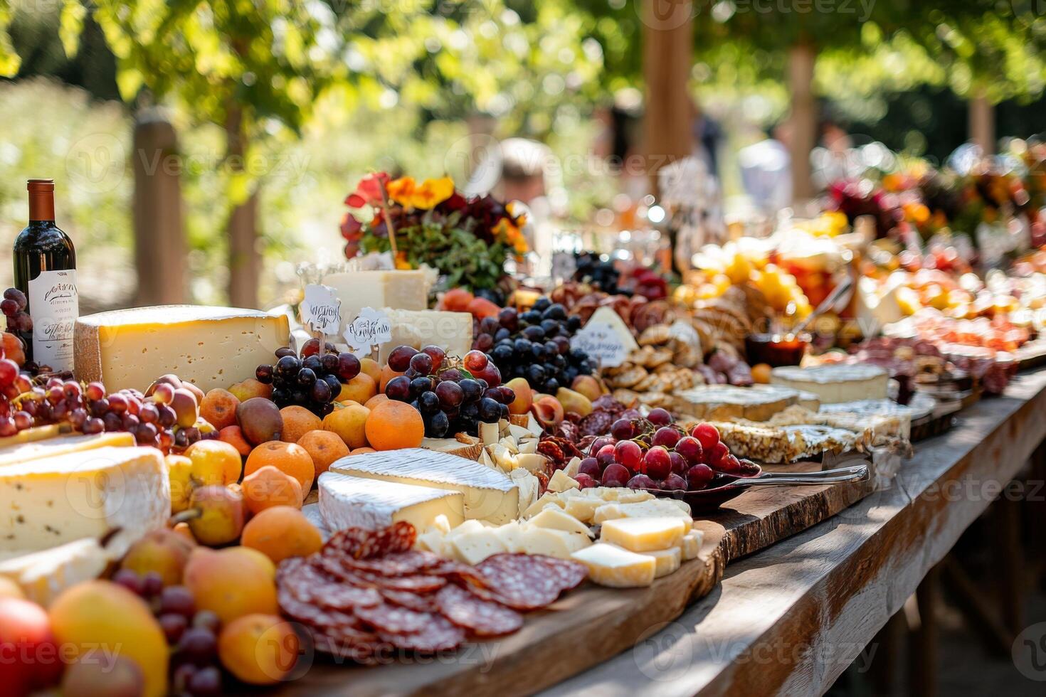Gourmet outdoor wedding feast photo