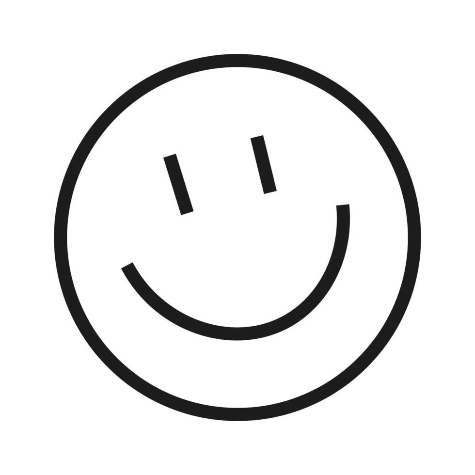 Happy emoji in doodle style. vector