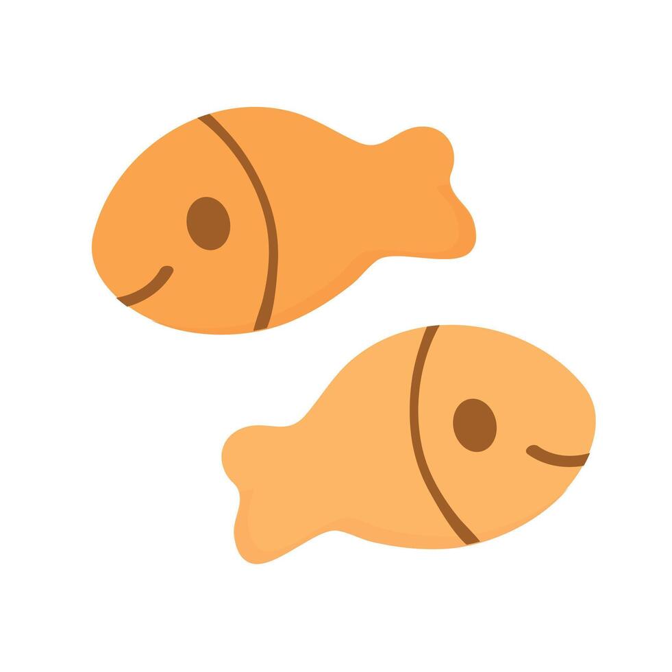 Gold fish cracker icon clipart avatar logtotype isolated illustration vector