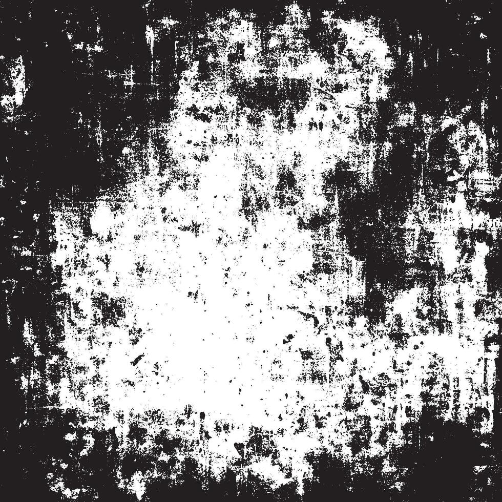 A distressed grunge texture in black and white, featuring noise with small particles, scattered debris, and dust scratches, creating a worn and chaotic appearance vector