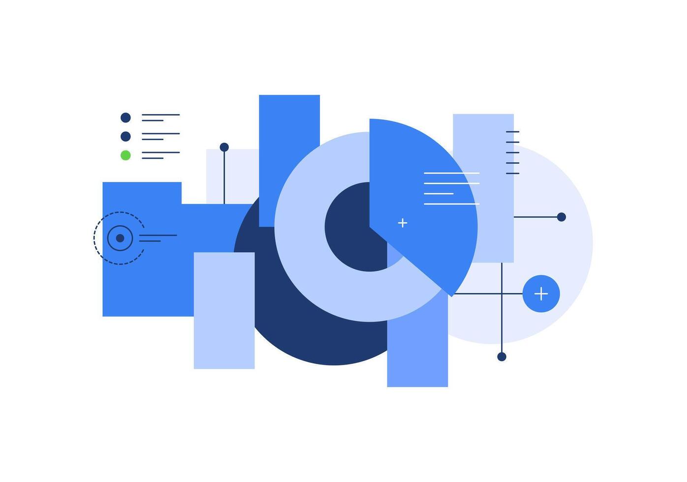 Data science and big data, Analysis,Infographic element,Digital data processing vector