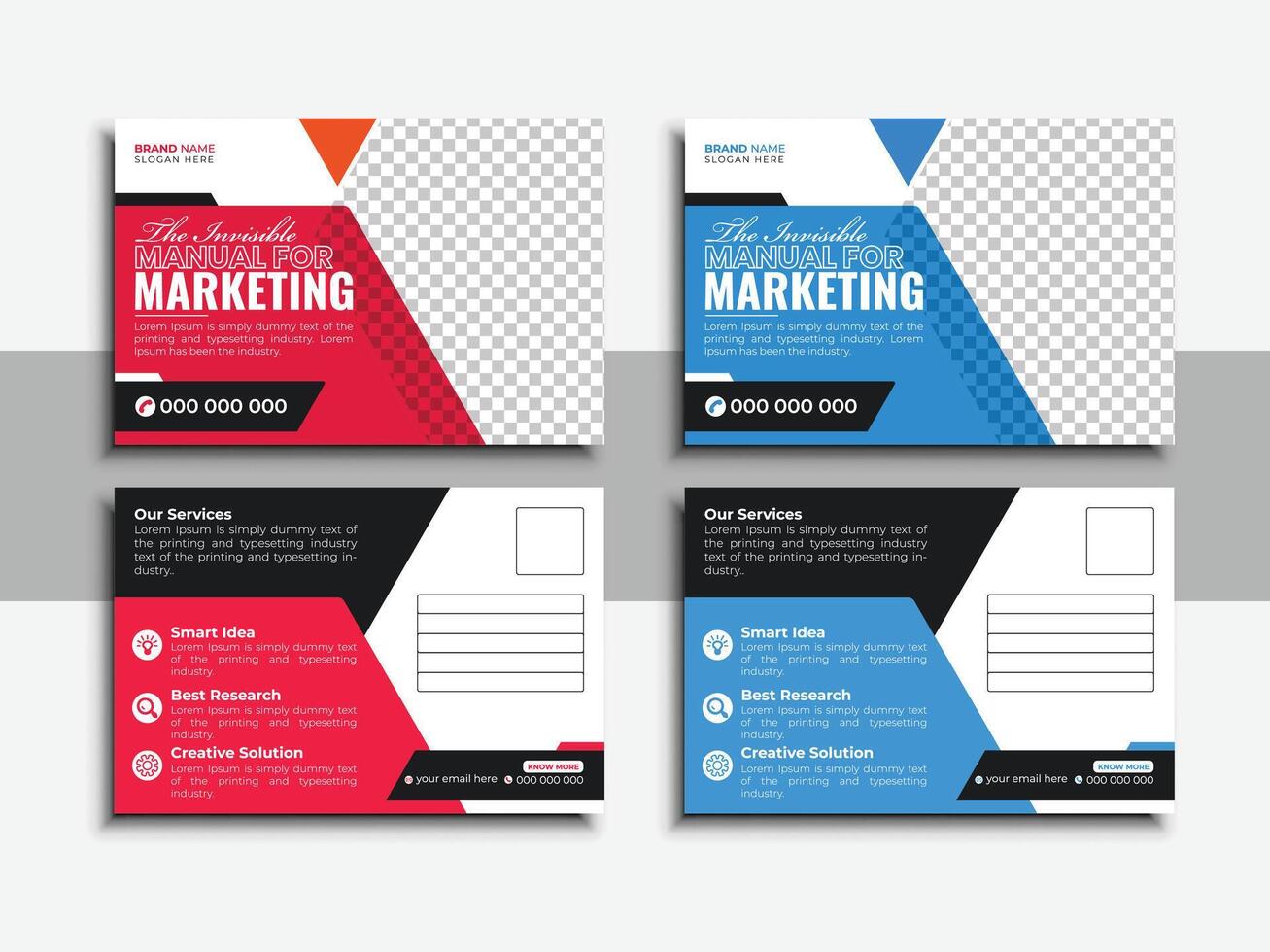 Modern Clean Corporate or Business Postcard Template. Stylish, and Elegant Design for Promotional Unique Advertising vector