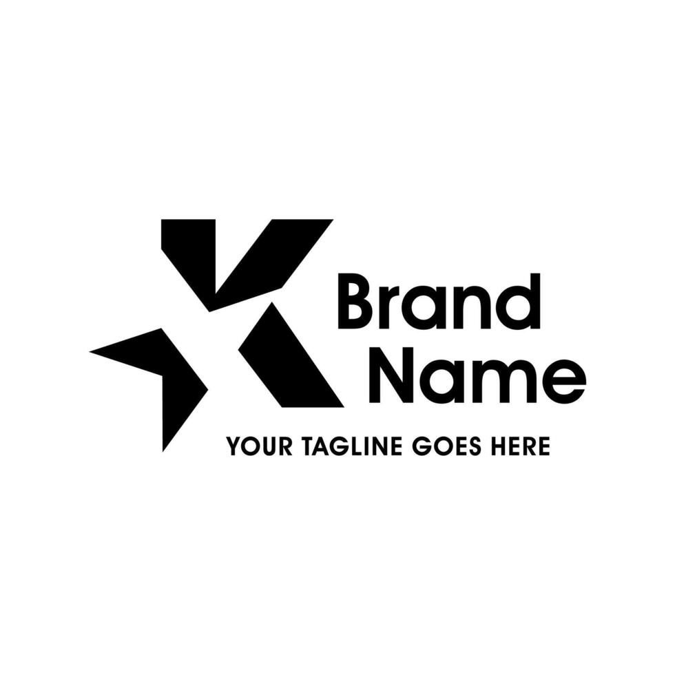 Simple and Memorable Initial K Star Logo vector
